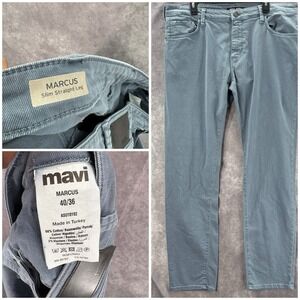 Mavi Jeans Mens 40x36 Blue‎ Marcus Slim Straight Leg